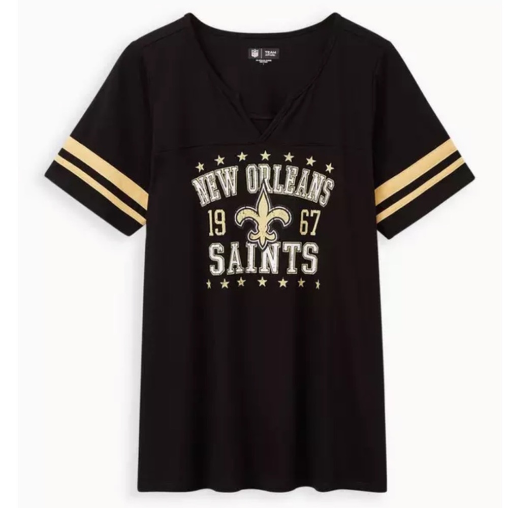 Torrid Classic Fit Football Tee NFL New Orleans Saints